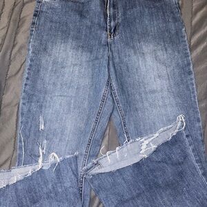 Forever 21 Flared Blue Jeans